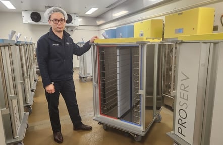 Healthcare Placemaker with Regethermic food trolleys in healthcare