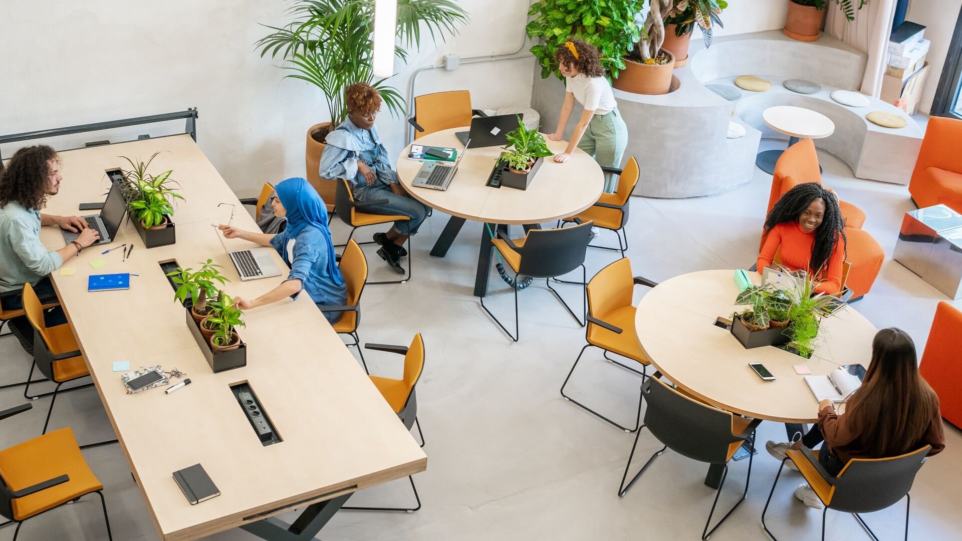 Large-Modern Co-Working Office With Colleagues.